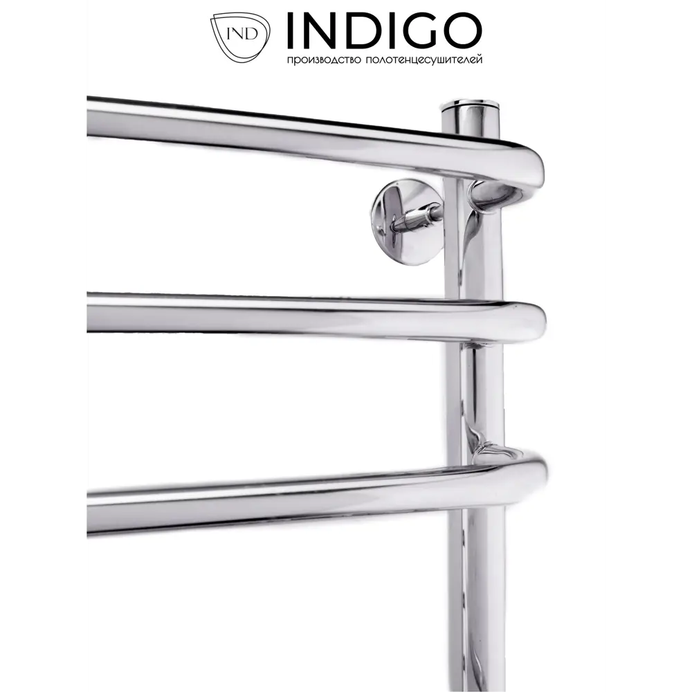 Фото Полотенцесушитель водяной лестница Indigo Лесенка 53.2x100 см 1/2" нержавеющая сталь цвет хром Фото Полотенцесушитель водяной лестница Indigo Лесенка 53.2x100 см 1/2" нержавеющая сталь цвет хром