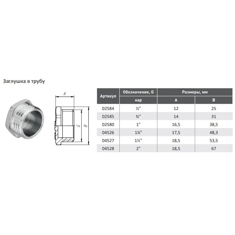 Фото 2 Заглушка Aqualink 3/4" НР латунь 10 шт 02585 Фото 2 Заглушка Aqualink 3/4" НР латунь 10 шт 02585