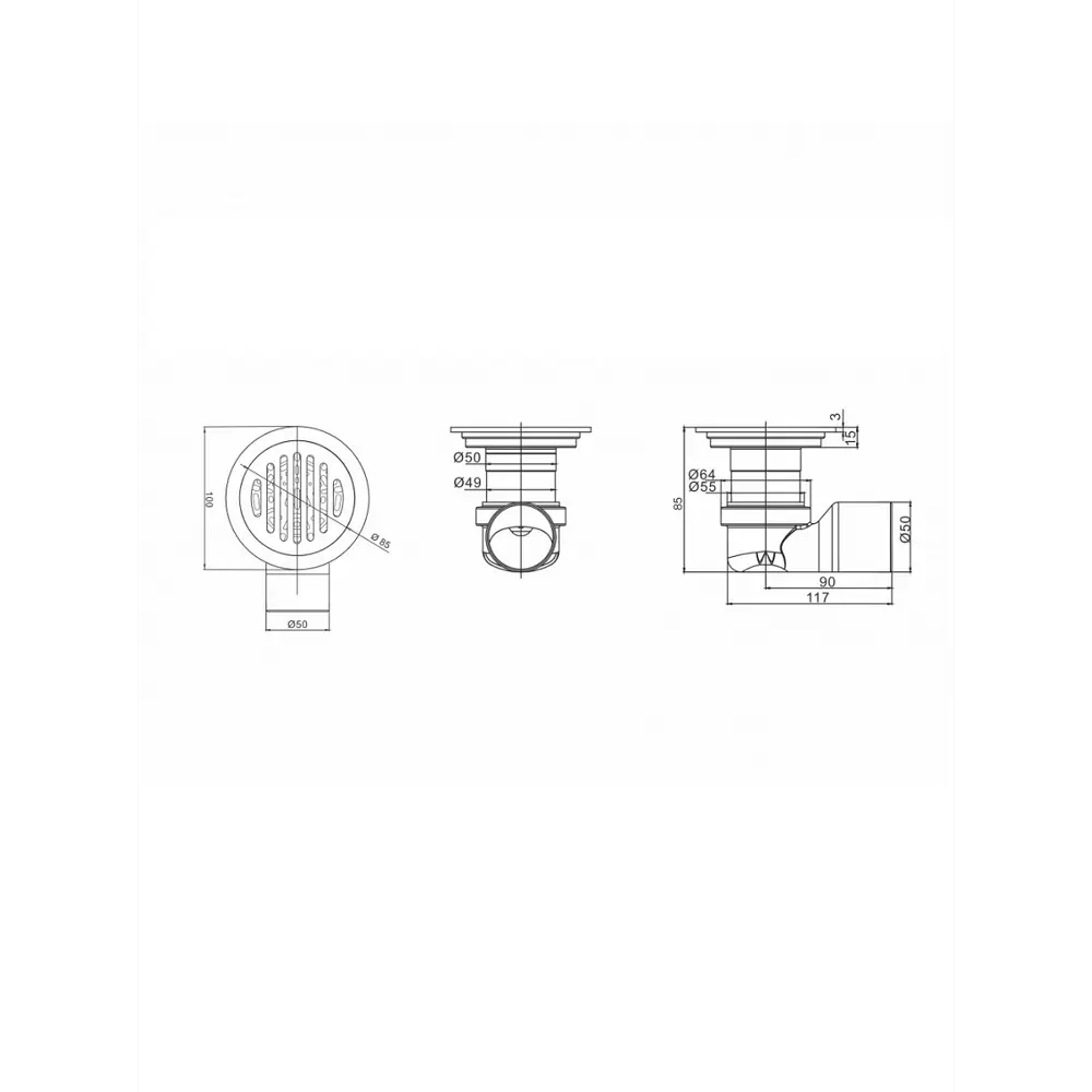 Фото 7 Трап для душа Magdrain CC 01 Q50-GY(3.0) сухой затвор 100x100 мм нержавеющая сталь Фото 7 Трап для душа Magdrain CC 01 Q50-GY(3.0) сухой затвор 100x100 мм нержавеющая сталь