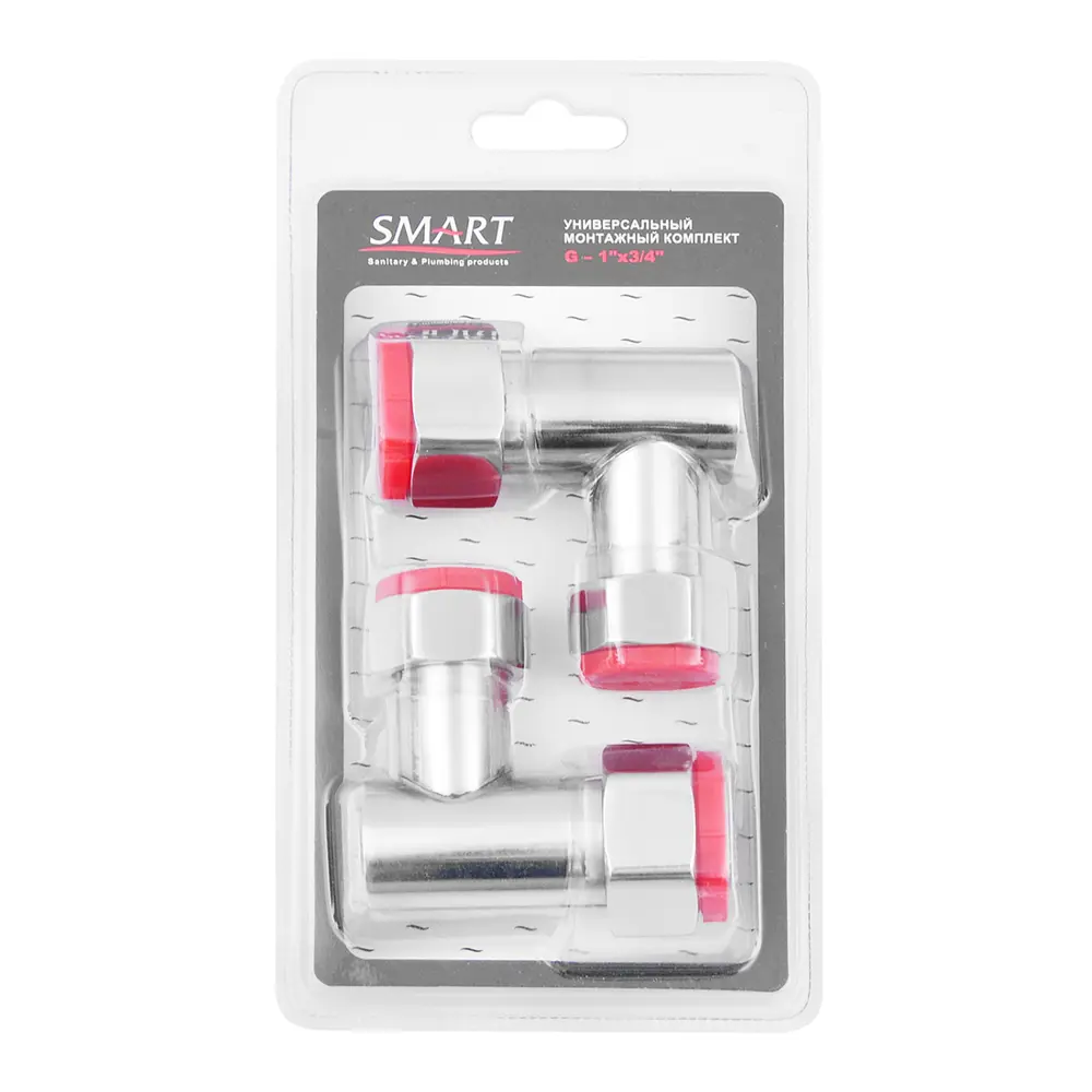 Фото 3 Соединение угловое Smartgroup для полотенцесушителя 1"х3/4" пара гайка-гайка Фото 3 Соединение угловое Smartgroup для полотенцесушителя 1"х3/4" пара гайка-гайка