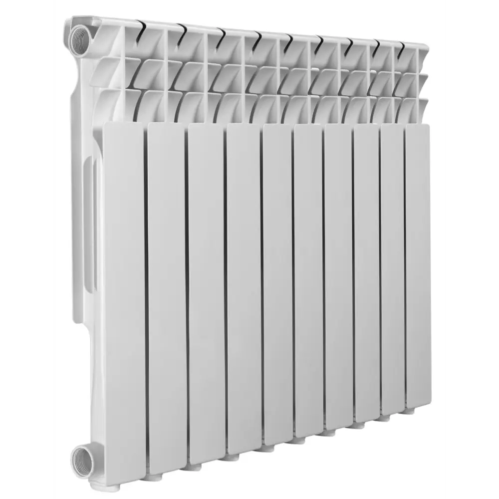 Фото Радиатор Azario Aluminium AL500/80 50 10 секций боковое подключение алюминий белый глянцевый Фото Радиатор Azario Aluminium AL500/80 50 10 секций боковое подключение алюминий белый глянцевый