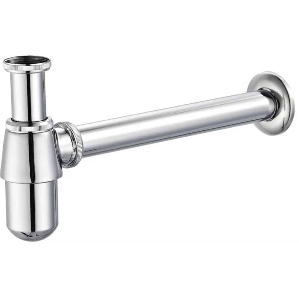 Фото Сифон для раковины Terma Classica D40 мм без выпуска серебристый