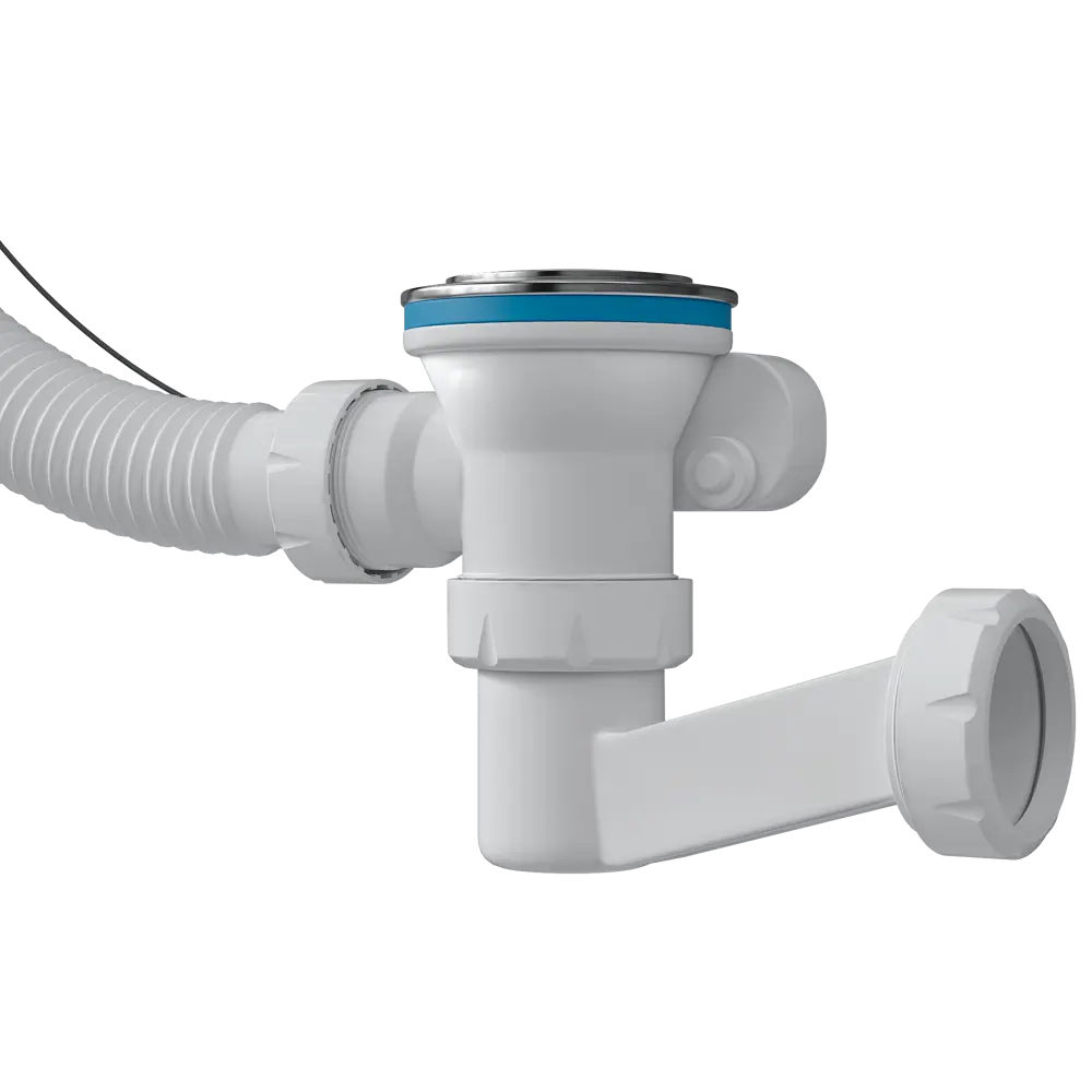 Фото 2 Сифон для ванны Bath master BM0301SP D70 мм решетка белый Фото 2 Сифон для ванны Bath master BM0301SP D70 мм решетка белый
