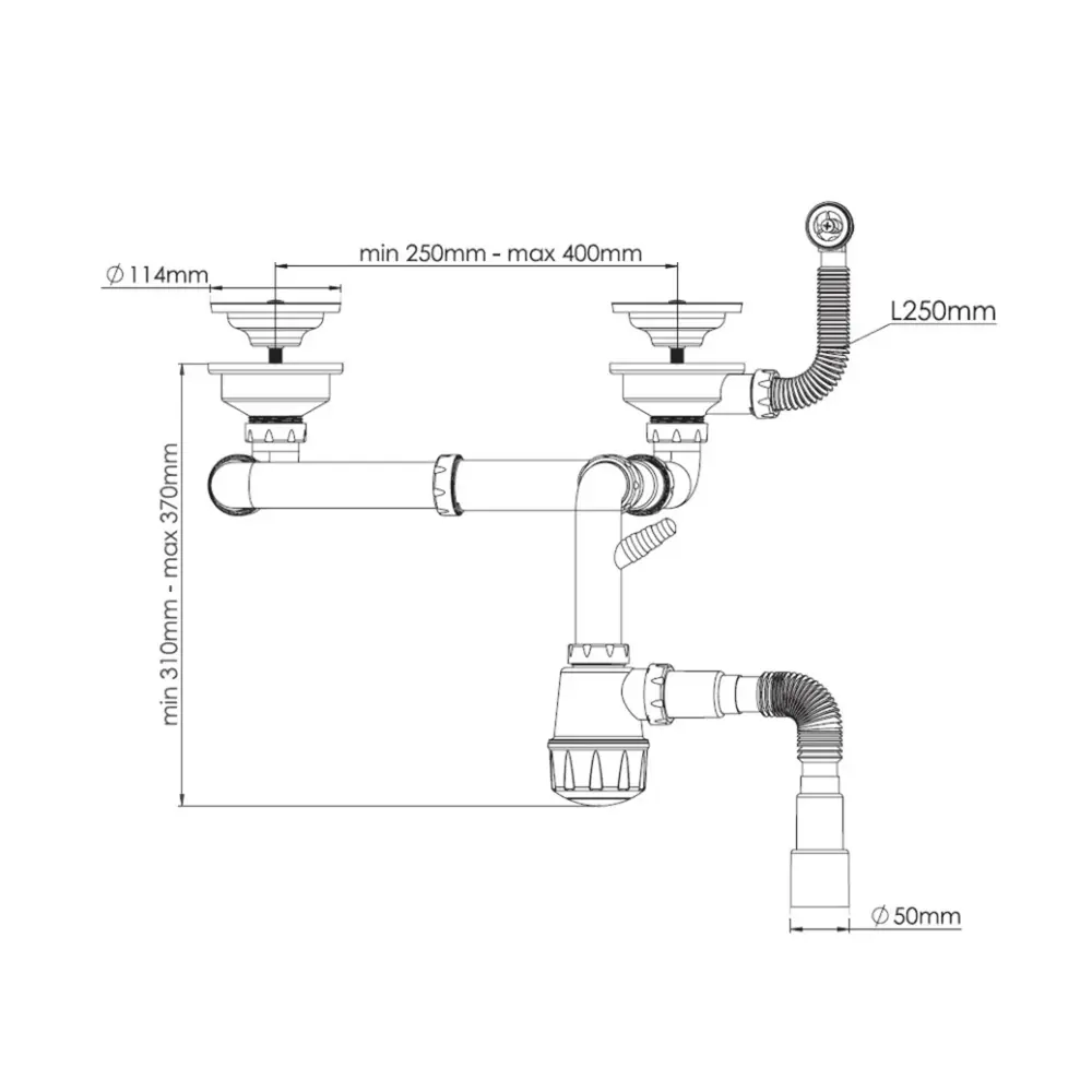 Фото 8 Сифон для мойки Bath master D90 мм решетка белый Фото 8 Сифон для мойки Bath master D90 мм решетка белый