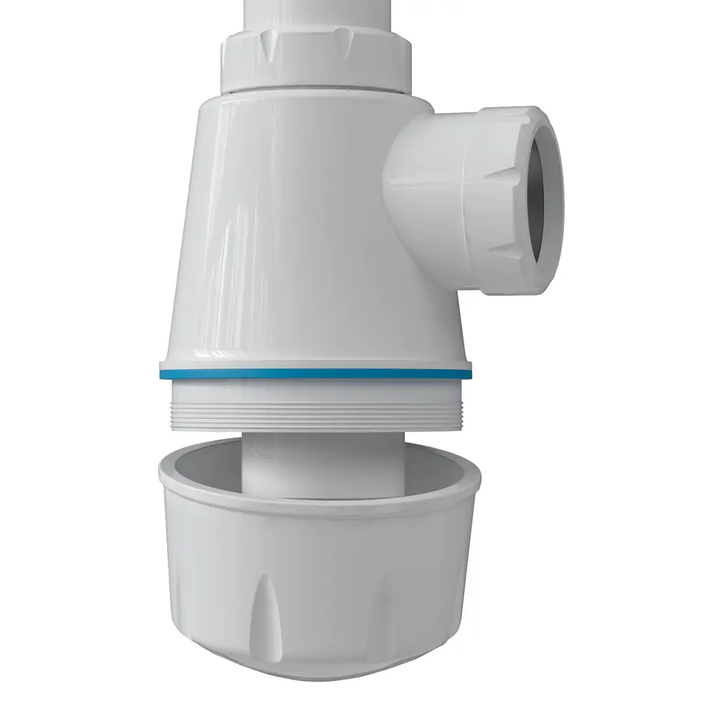 Фото 3 Сифон для мойки Bath master D90 мм решетка белый Фото 3 Сифон для мойки Bath master D90 мм решетка белый