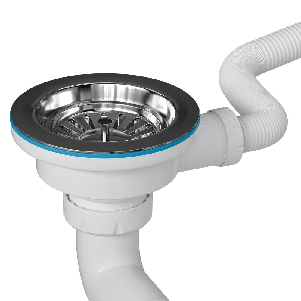 Фото 4 Сифон для мойки Bath master D90 мм решетка белый Фото 4 Сифон для мойки Bath master D90 мм решетка белый