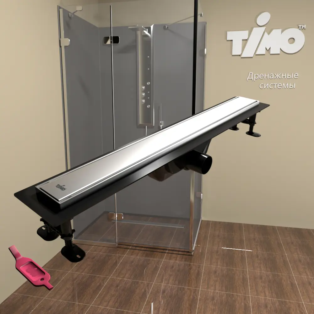Фото 2 Трап для душа Timo SP10600-PG10600 комбинированный затвор 11.5x66 см abs-пластик Фото 2 Трап для душа Timo SP10600-PG10600 комбинированный затвор 11.5x66 см abs-пластик