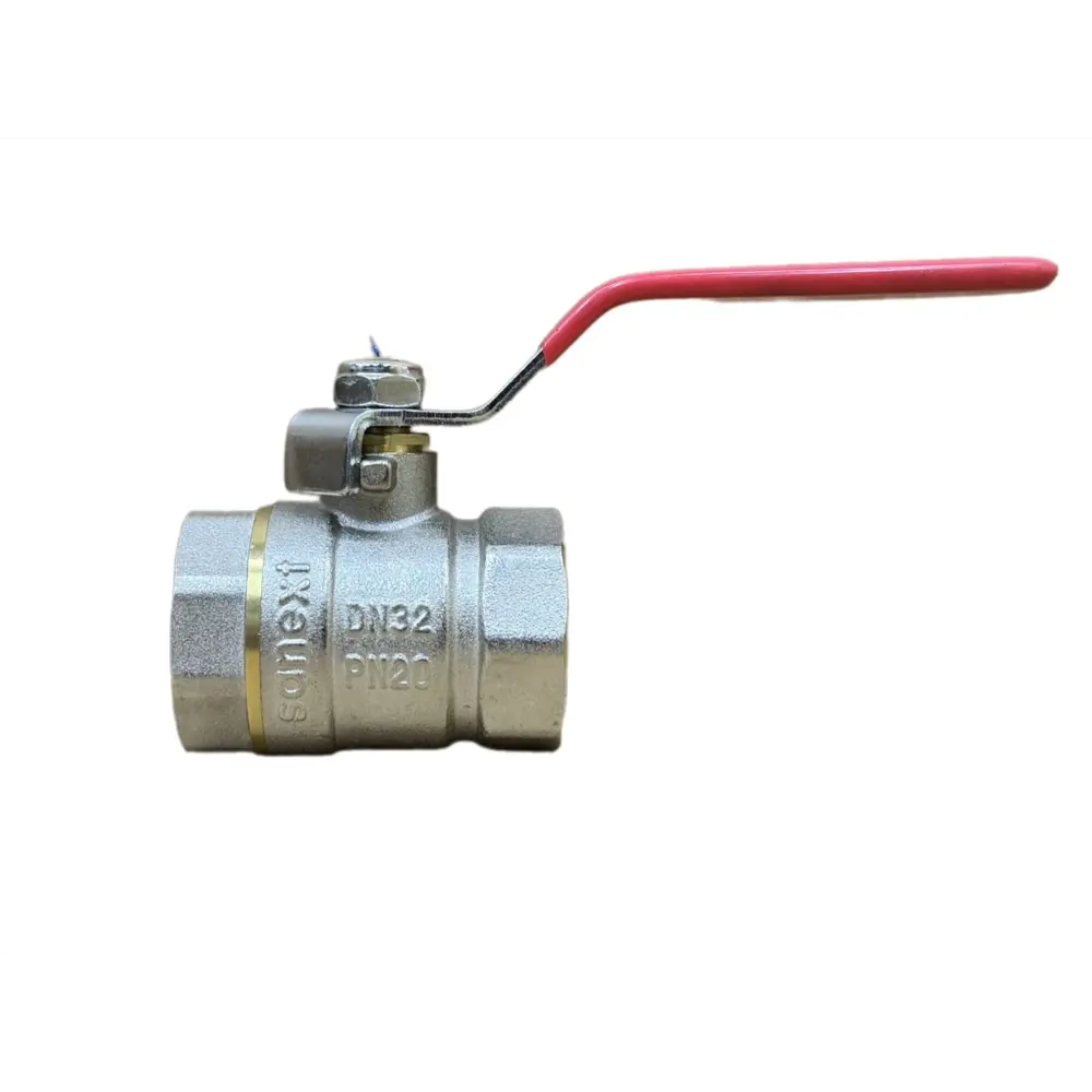 Фото Кран шаровой прямой Sanext 8755 DN40 PN40 1 1/2" ВР латунь ручка рычаг Фото Кран шаровой прямой Sanext 8755 DN40 PN40 1 1/2" ВР латунь ручка рычаг