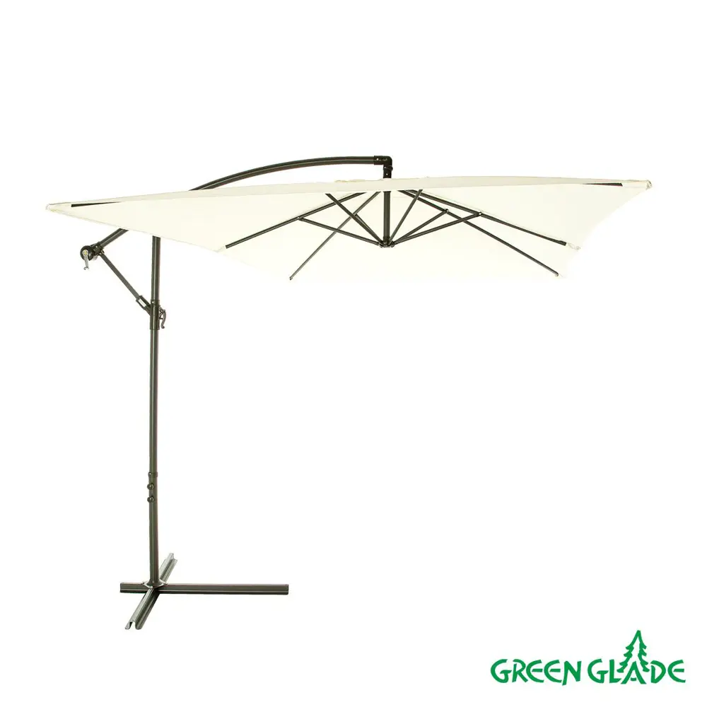 Фото 6 Зонт с боковой опорой Green Glade 6401 d 300 см бежевый Фото 6 Зонт с боковой опорой Green Glade 6401 d 300 см бежевый