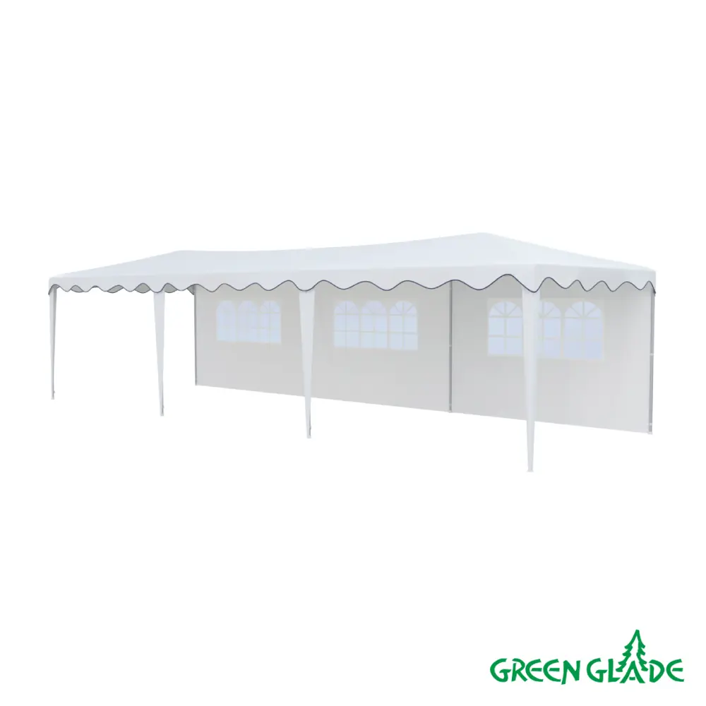 Фото Палатка-шатер Green Glade 4.5x4.5x2.65/2м 1260 белый Фото Палатка-шатер Green Glade 4.5x4.5x2.65/2м 1260 белый