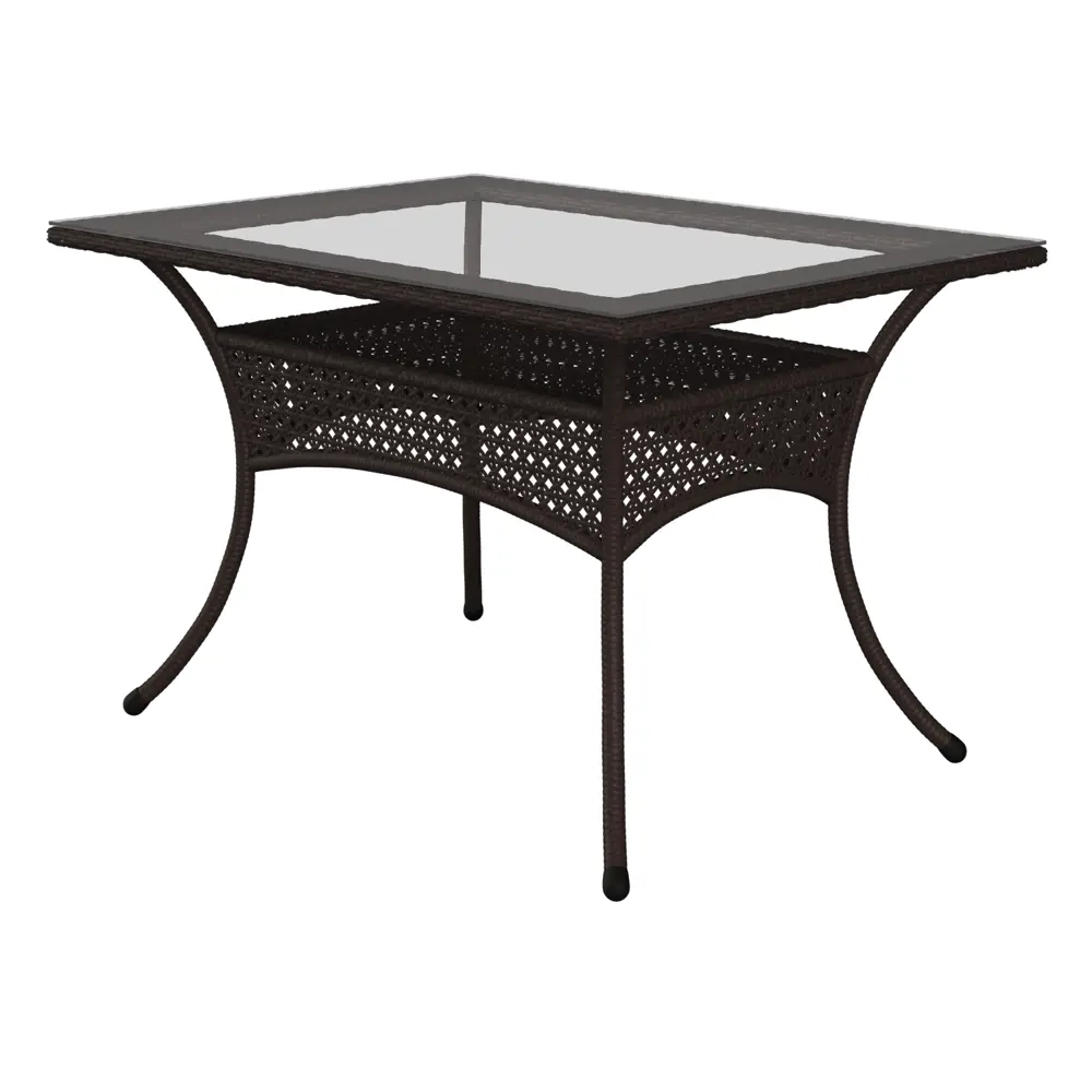 Фото 2 Стол садовый Aiko Deco 120 см х 90 см х 75 см сталь с покрытием коричневый