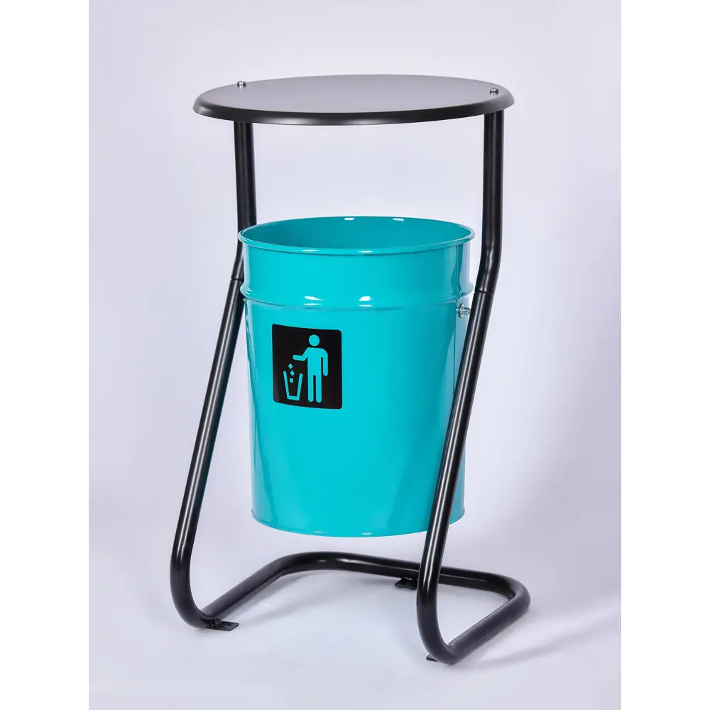 Фото Урна уличная Профметстиль 643 металлическая зеленая 21 л Фото Урна уличная Профметстиль 643 металлическая зеленая 21 л