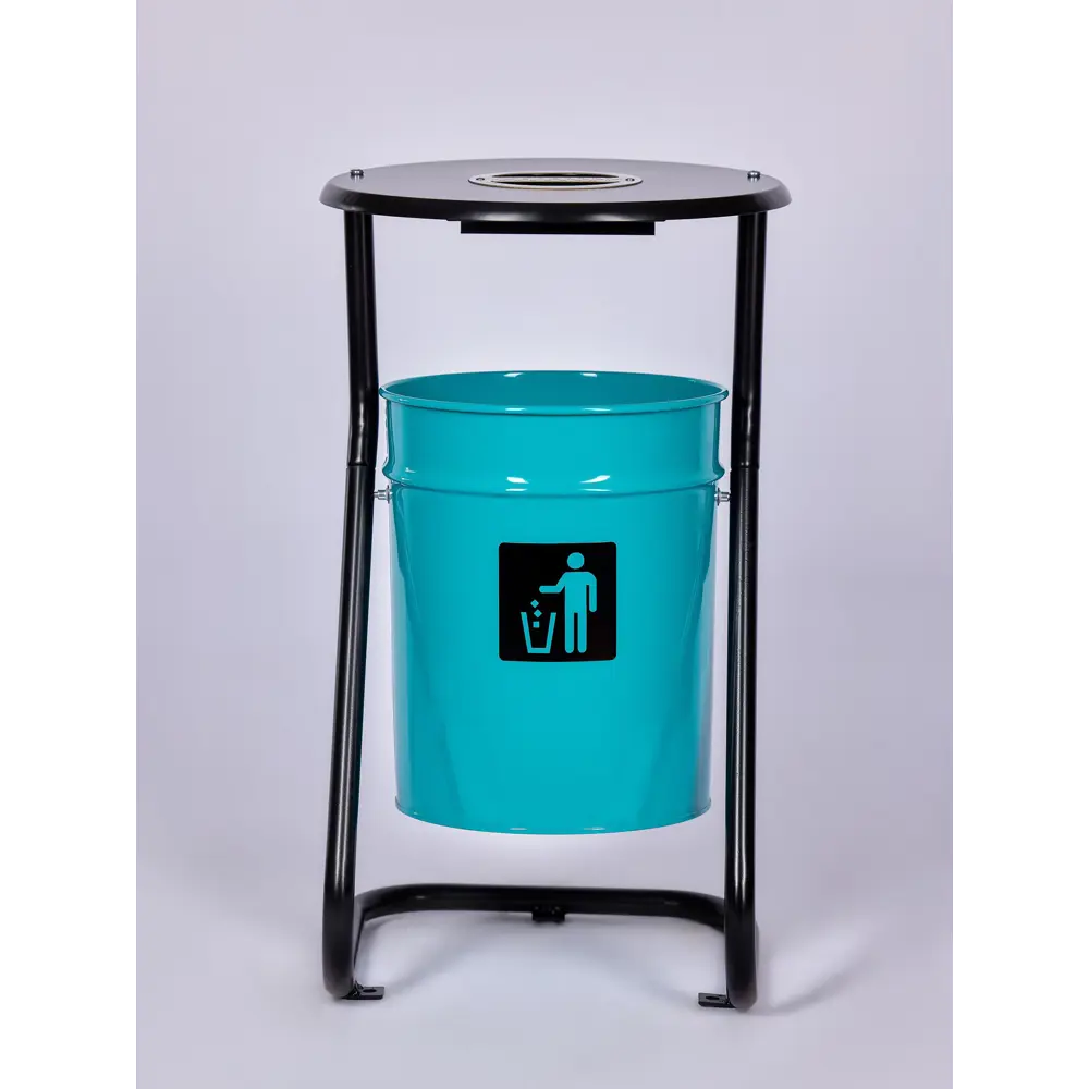 Фото Урна уличная Профметстиль 653 металлическая зеленая 21 л Фото Урна уличная Профметстиль 653 металлическая зеленая 21 л