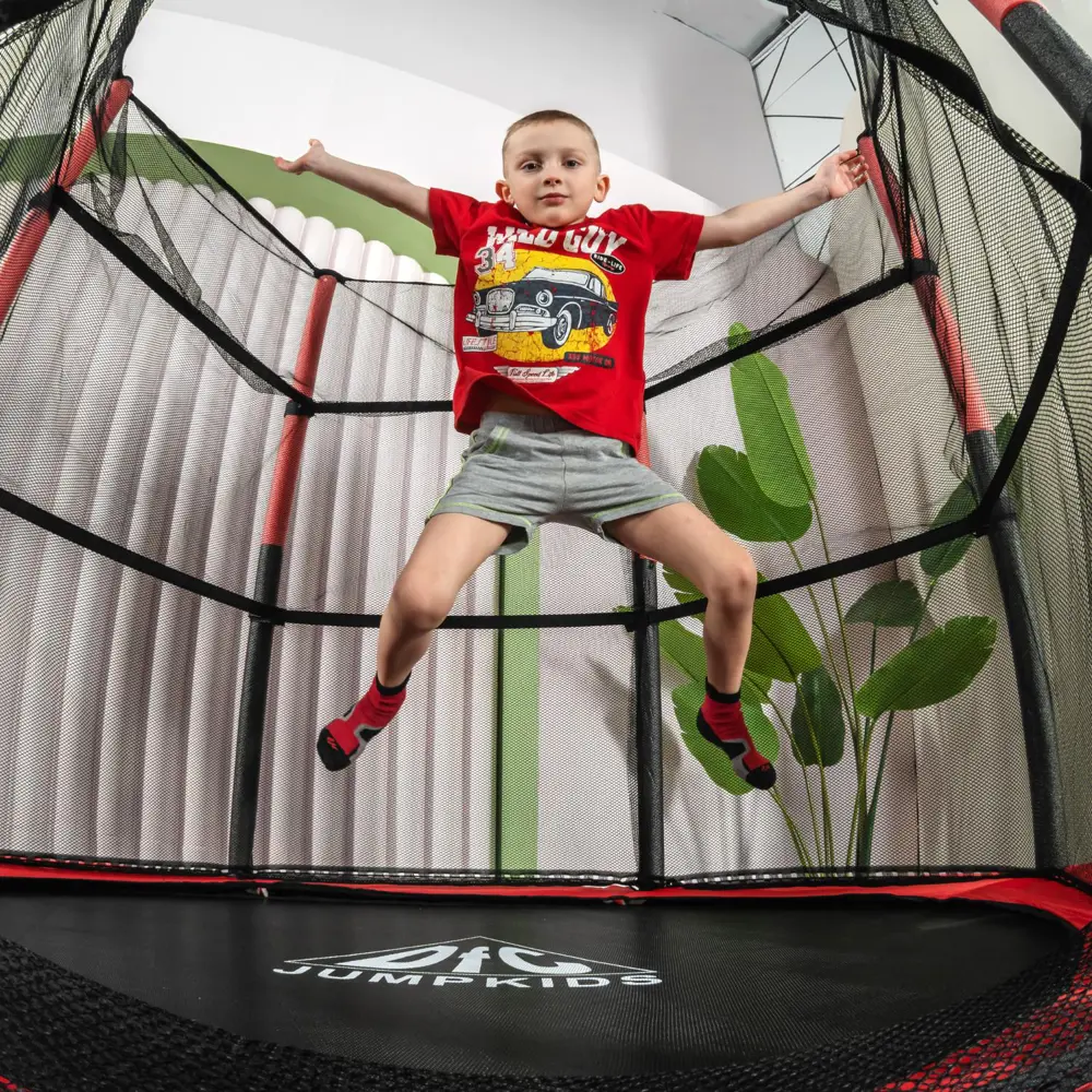 Фото 3 Детский батут Dfc Jump Kids 55 красно-серый Фото 3 Детский батут Dfc Jump Kids 55 красно-серый