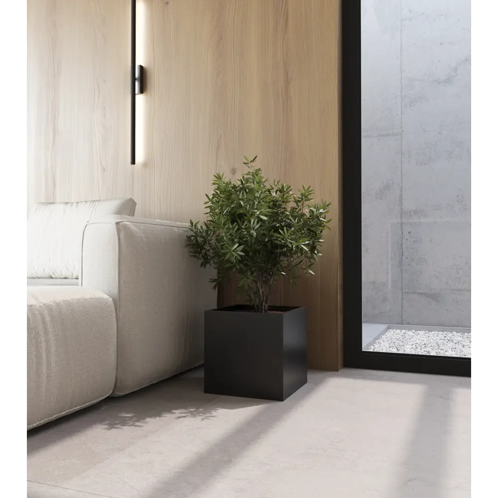 Фото 2 Кашпо 20105 Tempache 30 см 27 л сталь черный