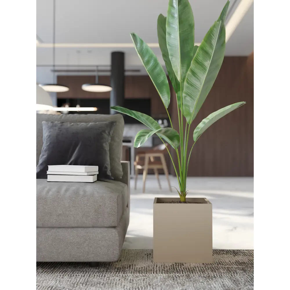 Фото 5 Кашпо 1020107 Tempache 30 см 27 л сталь бежевый