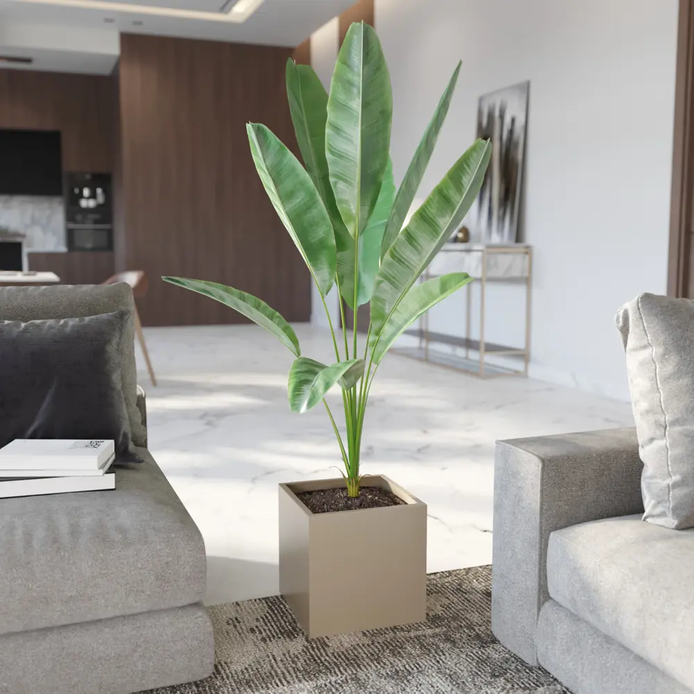 Фото 6 Кашпо 1020107 Tempache 30 см 27 л сталь бежевый