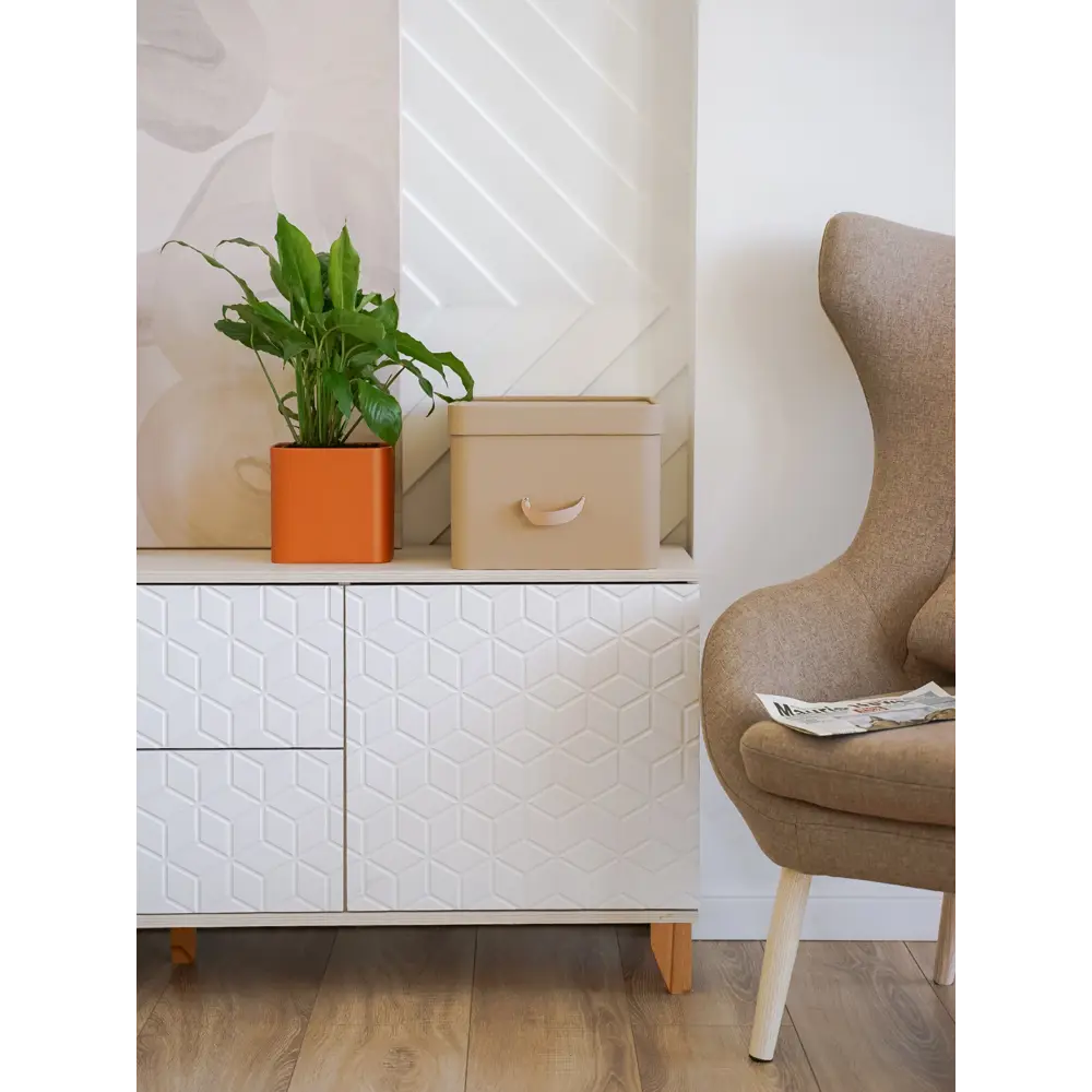Фото 3 Кашпо Cubo Rompicato 2.2 л 17 см экокожа оранжевый Фото 3 Кашпо Cubo Rompicato 2.2 л 17 см экокожа оранжевый