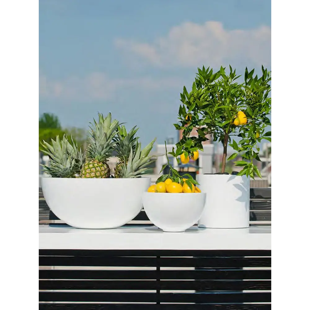 Фото 4 Горшок цветочный E1032-18-MW Pottery pots 30 см 5 л композитный белый Фото 4 Горшок цветочный E1032-18-MW Pottery pots 30 см 5 л композитный белый