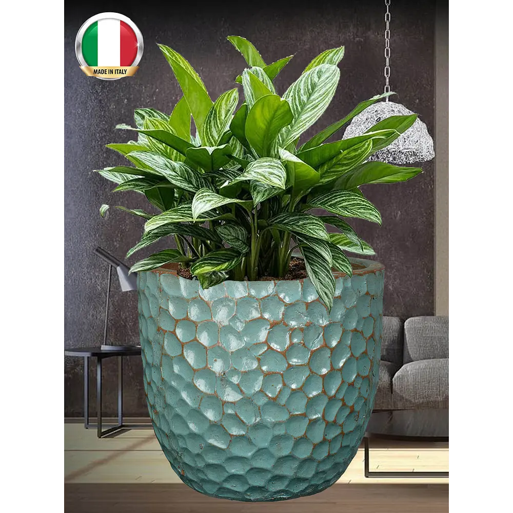 Фото Горшок цветочный LAGOON Deroma 38 см 16.5 л керамика изумрудный Фото Горшок цветочный LAGOON Deroma 38 см 16.5 л керамика изумрудный