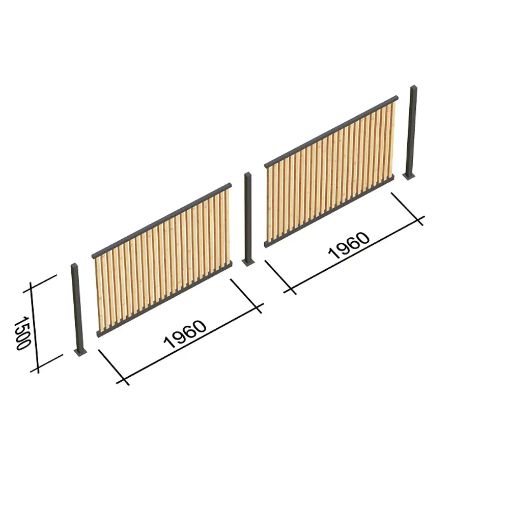 Фото Забор Laspergolas RackS 21501 h 150 см толщина 2 мм Фото Забор Laspergolas RackS 21501 h 150 см толщина 2 мм