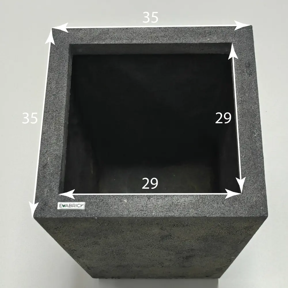 Фото 4 Кашпо Cube hl60-35g Evabrick 35 см 60 см 62 л полимербетон серый/серебристый Фото 4 Кашпо Cube hl60-35g Evabrick 35 см 60 см 62 л полимербетон серый/серебристый