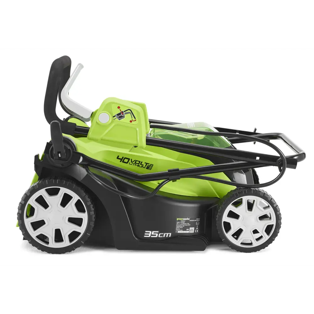 Фото 3 Газонокосилка аккумуляторная Greenworks G40lm35k2 40 В 35 см 1x2 Ач АКБ и ЗУ в комплект Фото 3 Газонокосилка аккумуляторная Greenworks G40lm35k2 40 В 35 см 1x2 Ач АКБ и ЗУ в комплект