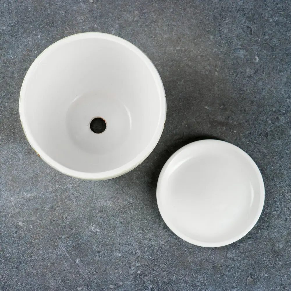 Фото 3 Горшок цветочный Винтаж птицы 0.8 л