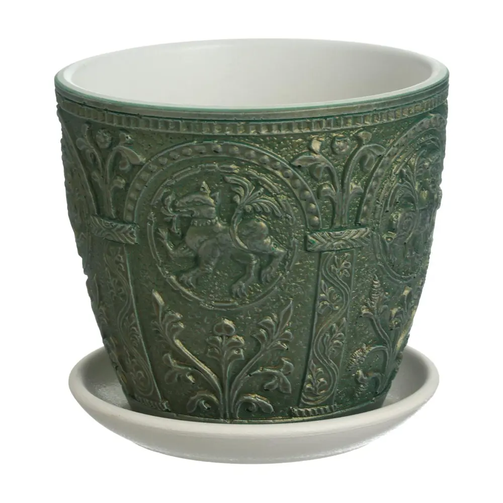 Фото Горшок цветочный Былина зеленый бутон №2. 1.31л Фото Горшок цветочный Былина зеленый бутон №2. 1.31л