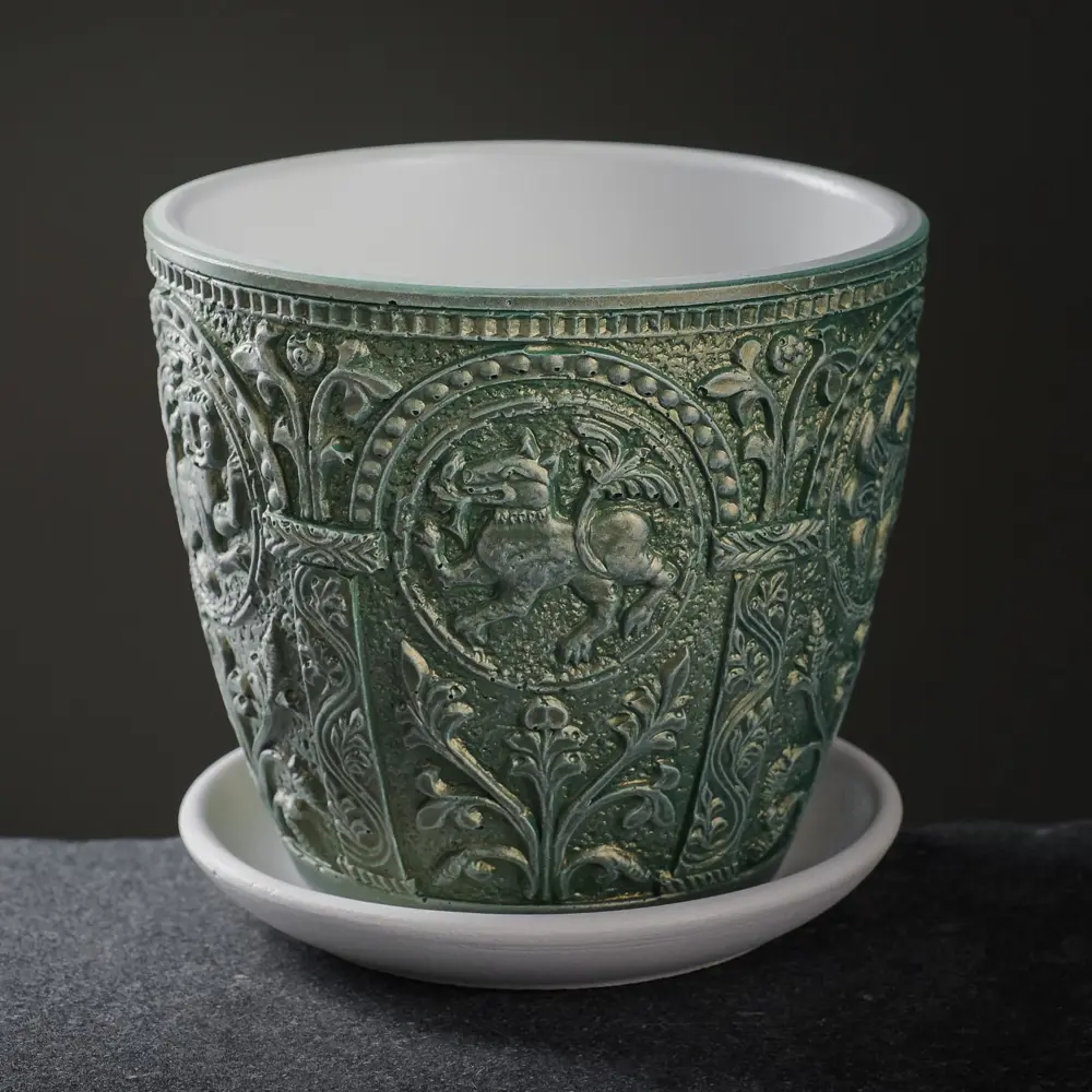 Фото 3 Горшок цветочный Былина зеленый бутон №2. 1.31л Фото 3 Горшок цветочный Былина зеленый бутон №2. 1.31л