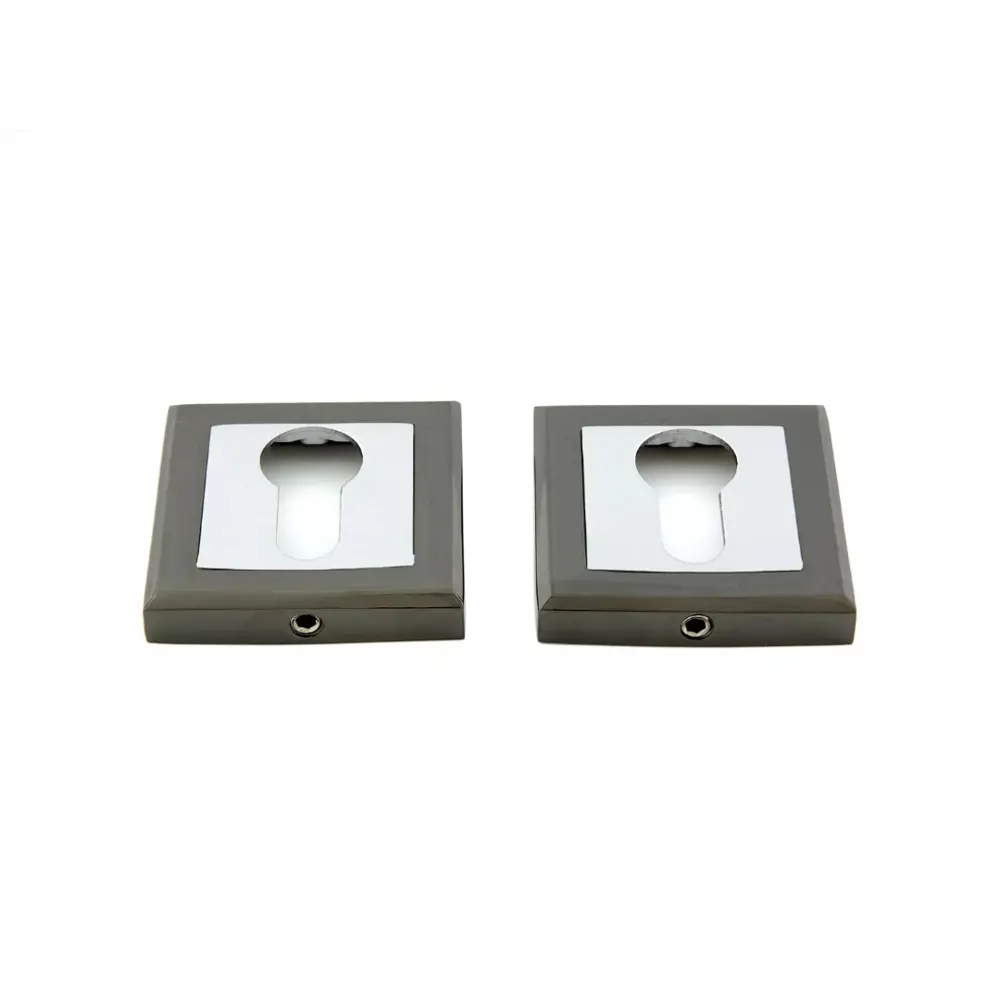 Фото Накладка под цилиндр LOCKLY K-10 BH/CP черный никель /хром