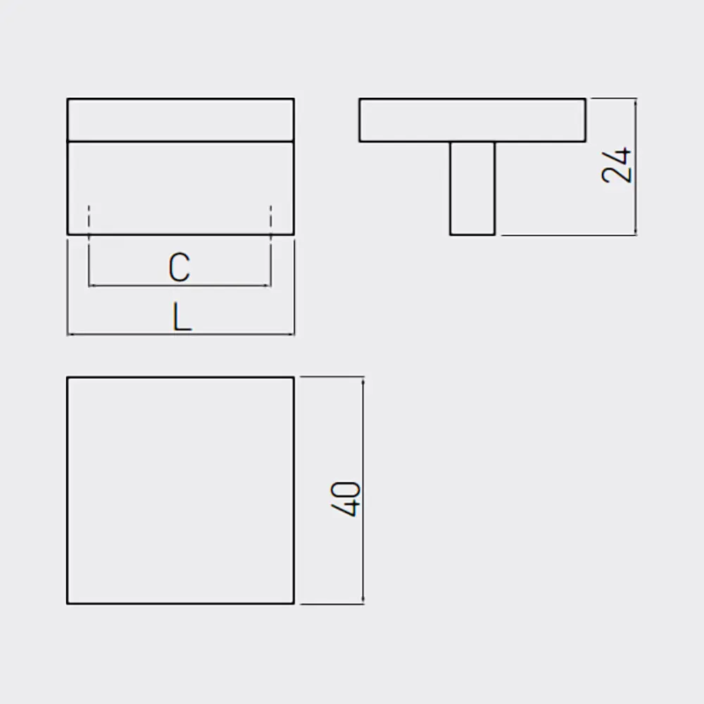 Фото Мебельная ручка-кнопка GTV UZ 40-032 инокс