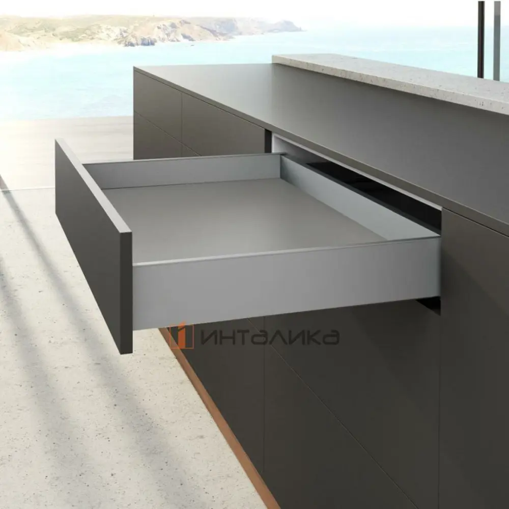 Фото Комплект фурнитуры ящика HETTICH AvanTech YOU полного выдвижения с Silent System 270x101 мм серебристый Фото Комплект фурнитуры ящика HETTICH AvanTech YOU полного выдвижения с Silent System 270x101 мм серебристый