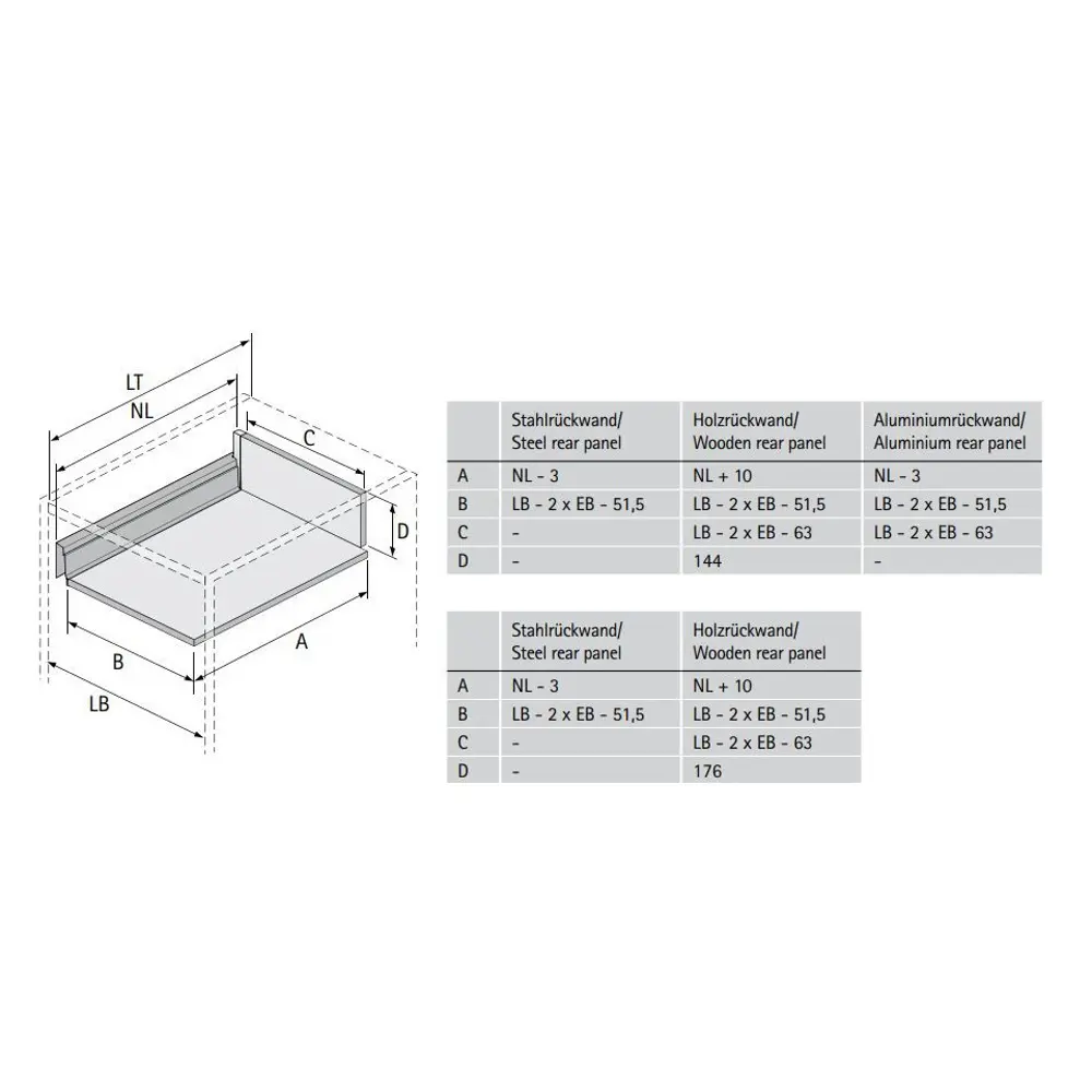 Фото 9 Комплект фурнитуры ящика Hettich InnoTech Atira Quadro 25 с доводчиком Silent System частичное выдвижение 470x176 мм с релингом антрацит Фото 9 Комплект фурнитуры ящика Hettich InnoTech Atira Quadro 25 с доводчиком Silent System частичное выдвижение 470x176 мм с релингом антрацит