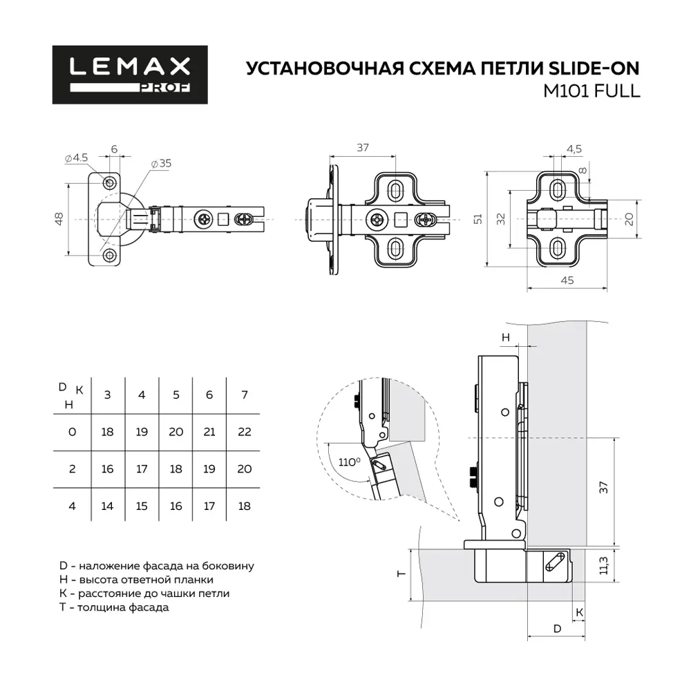Фото Петля slide-on 110 градусов накладная Lemax Prof никель Фото Петля slide-on 110 градусов накладная Lemax Prof никель