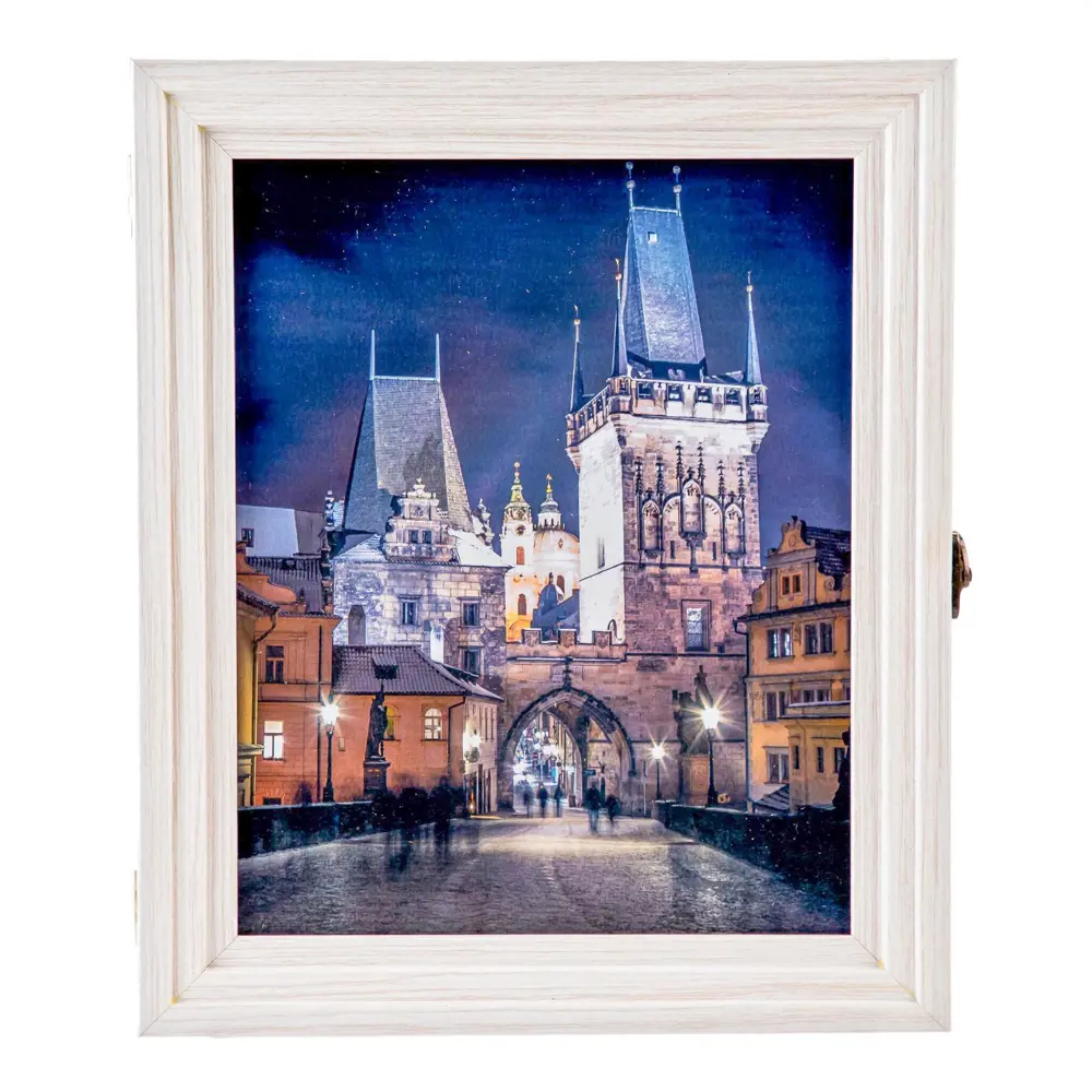 Фото 6 Ключница Город МДФ 25x30 см цвет белый Фото 6 Ключница Город МДФ 25x30 см цвет белый