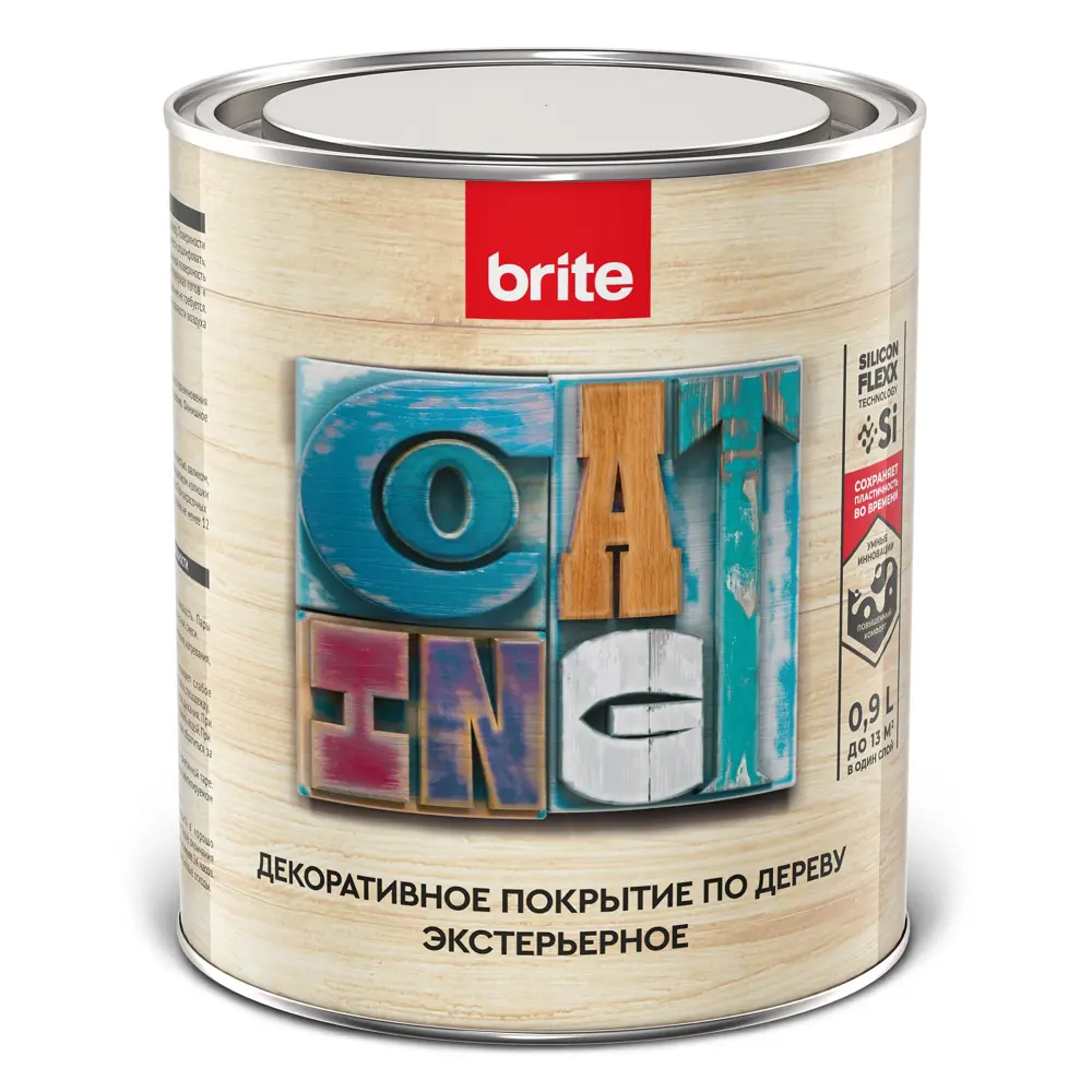 Фото Декоративное покрытие экстерьерное BRITE 212453 цвет дуб беленый 0.9 л Фото Декоративное покрытие экстерьерное BRITE 212453 цвет дуб беленый 0.9 л