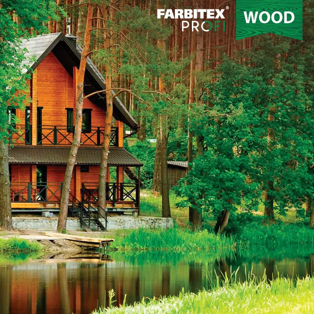 Фото 2 Состав защитно-красящий для древесины FARBITEX Profi Wood 4300005214 бесцветный 9 л