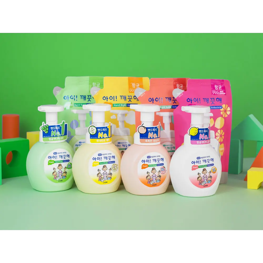 Фото 3 Пенное мыло LION для рук с персиком Ai kekute foaming handsoap peach 250 мл Фото 3 Пенное мыло LION для рук с персиком Ai kekute foaming handsoap peach 250 мл