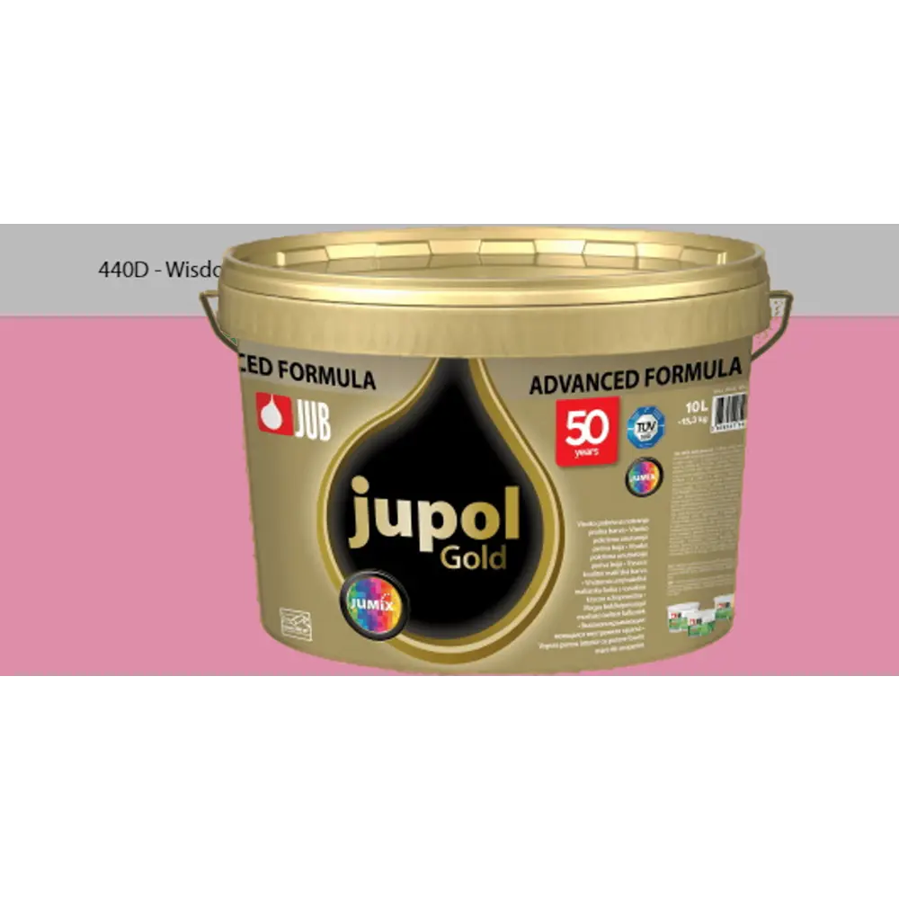 Фото Краска для стен и потолков высокоукрывистая моющаяся Jub Jupol Gold 1009806 цвет 440d розовый 2 л Фото Краска для стен и потолков высокоукрывистая моющаяся Jub Jupol Gold 1009806 цвет 440d розовый 2 л
