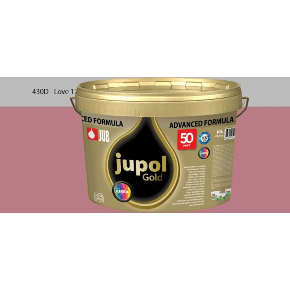 Фото Краска для стен и потолков высокоукрывистая моющаяся Jub Jupol Gold 1009807 цвет 430d розовый 2 л Фото Краска для стен и потолков высокоукрывистая моющаяся Jub Jupol Gold 1009807 цвет 430d розовый 2 л