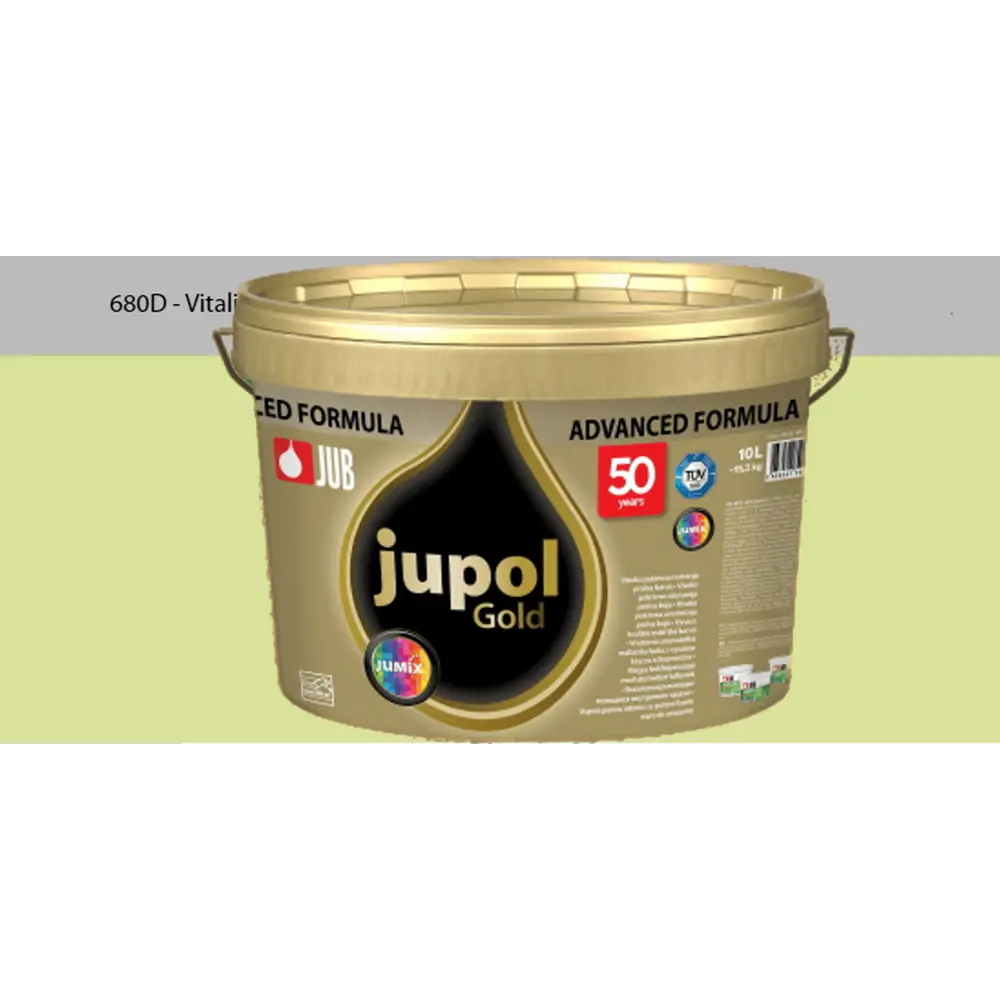 Фото Краска для стен и потолков высокоукрывистая моющаяся Jub Jupol Gold 1009806 цвет 680d светло-салатовый 2 л Фото Краска для стен и потолков высокоукрывистая моющаяся Jub Jupol Gold 1009806 цвет 680d светло-салатовый 2 л