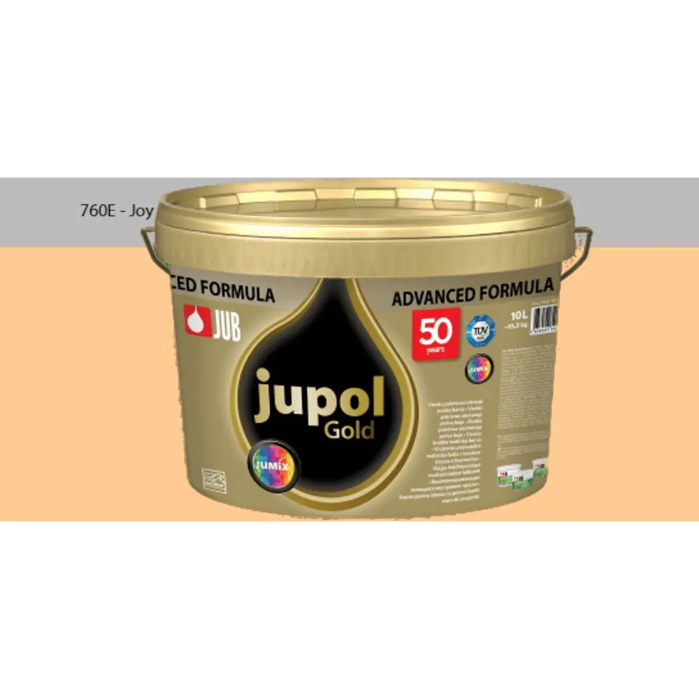 Фото Краска для стен и потолков высокоукрывистая моющаяся Jub Jupol Gold 1009806 цвет 760e светло-оранжевый 2 л Фото Краска для стен и потолков высокоукрывистая моющаяся Jub Jupol Gold 1009806 цвет 760e светло-оранжевый 2 л