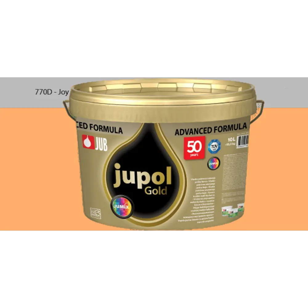 Фото Краска для стен и потолков высокоукрывистая моющаяся Jub Jupol Gold 1009806 цвет 770d оранжевый 2 л Фото Краска для стен и потолков высокоукрывистая моющаяся Jub Jupol Gold 1009806 цвет 770d оранжевый 2 л