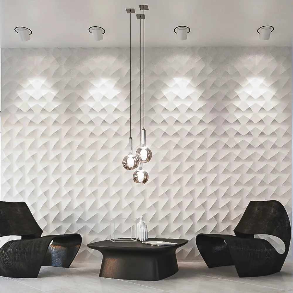 Фото 3 Гипсовая панель 3D Artpole Aura 600x600мм 0.36м² белый Фото 3 Гипсовая панель 3D Artpole Aura 600x600мм 0.36м² белый