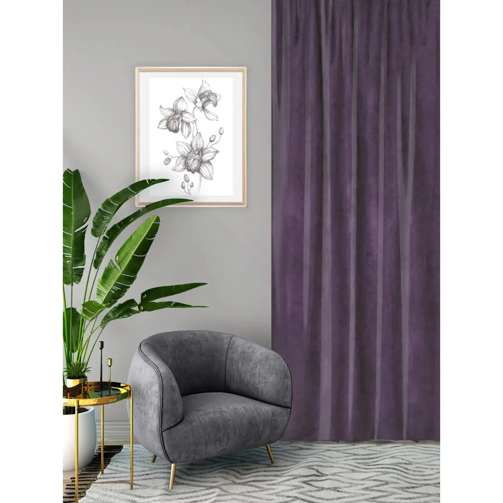 Фото 4 Штора на ленте Inspire Manchester 200x260 Purple фиолетовый Фото 4 Штора на ленте Inspire Manchester 200x260 Purple фиолетовый