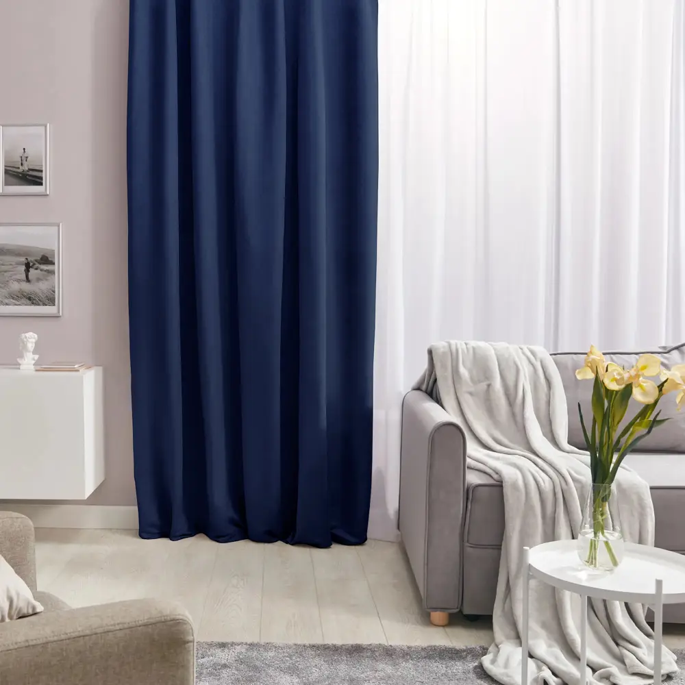 Фото Штора на ленте Inspire Manchester 200x260 Nemo 1 черно синий