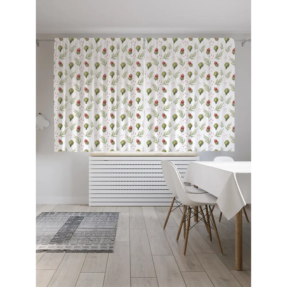 Фото 2 Комплект штор JoyArty Воздушные артишоки, 180 см