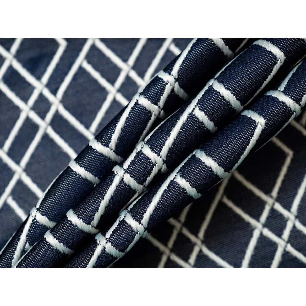 Фото 9 Штора жаккард "Топлайн" 200x250 цвет синий, на шторной ленте Фото 9 Штора жаккард "Топлайн" 200x250 цвет синий, на шторной ленте