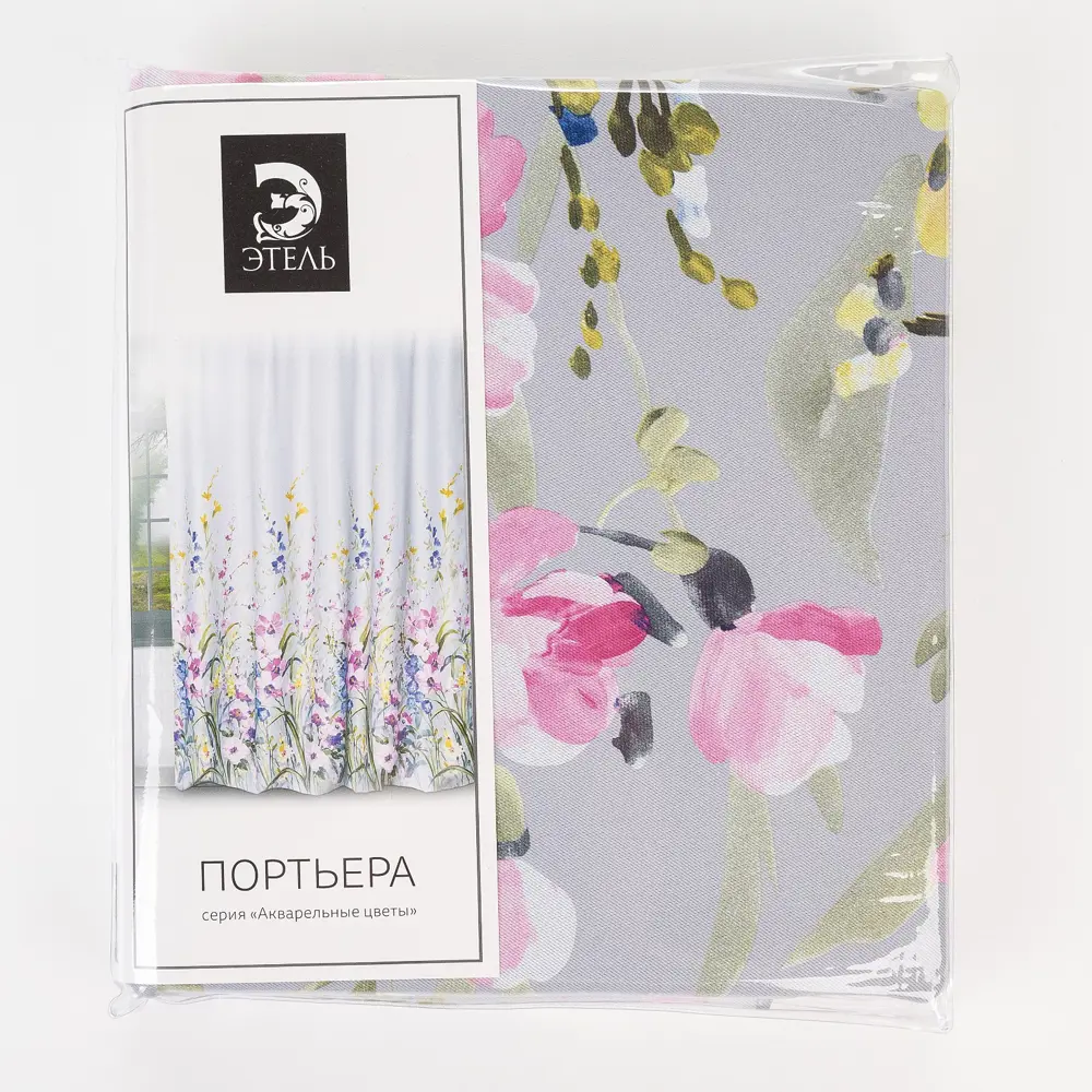 Фото 5 Штора Этель 4292660 на шторной ленте, 265x250 см, цвет розовый